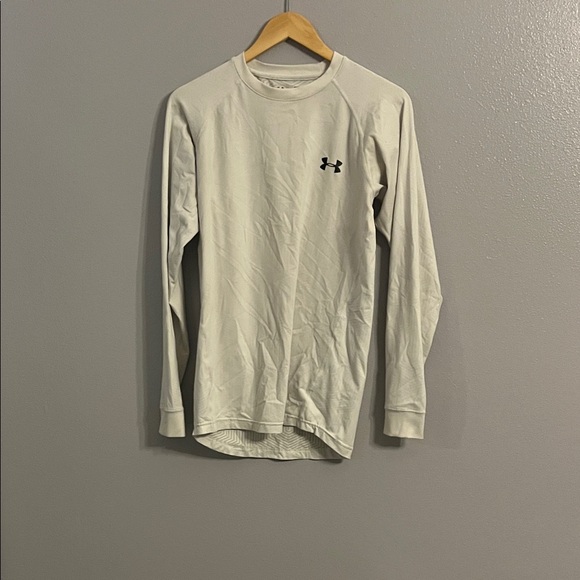 Under Armour Men's Cream Long Sleeve Tee - Picture 1 of 2